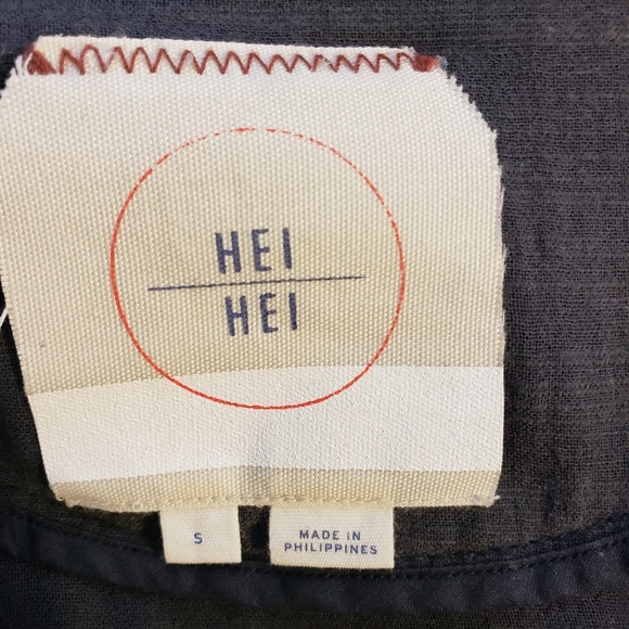 Anthro Hei Hei linen jacket with drawstring waist - Picture 4 of 6